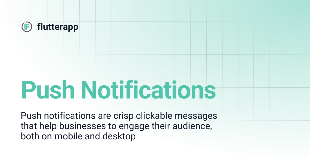 Push Notifications | flutterapp